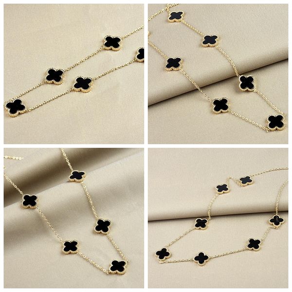 

classic design gold clover pendant necklace jewelry for women gift, Silver