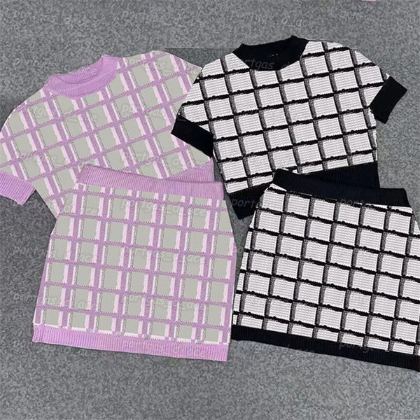 

letters women knit dress set knit 2 piece skirt set charming pink black slim skirts jumpers