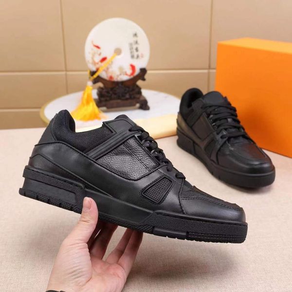 

casual shoes flower designer pirate black trainer sneaker 2023 virgil designers leather overlays popular