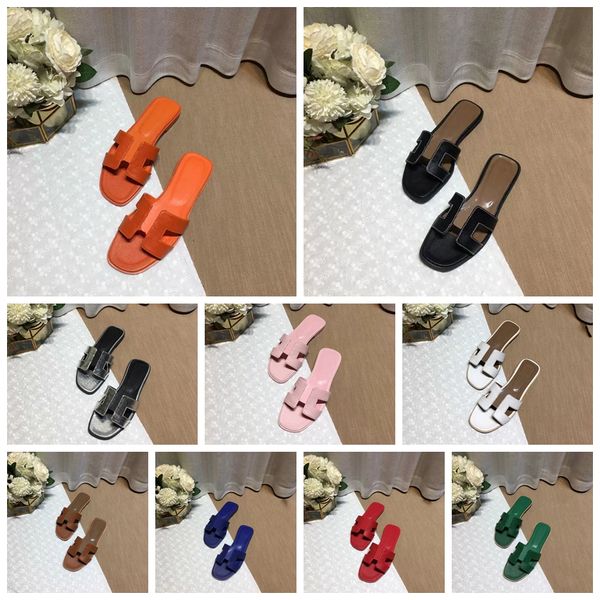 

designer h womens mens slippers sandals summer fashion beach herme scuffs women slides ladies classic flip flops flat slide slipper leather, Black