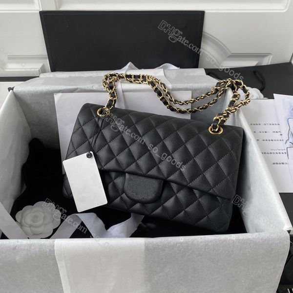 

women classic designer chain flap shoulder crossbody bag luxury sheepskin caviar leather canvas fashion handbag bags, Silver