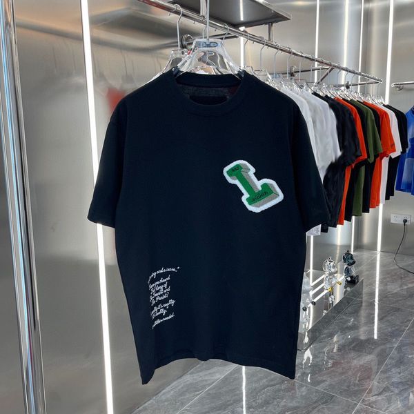 

2023 new letter designer mens t-shirts fashion luxury brand cotton men women's round neck short sleeve tees, White;black