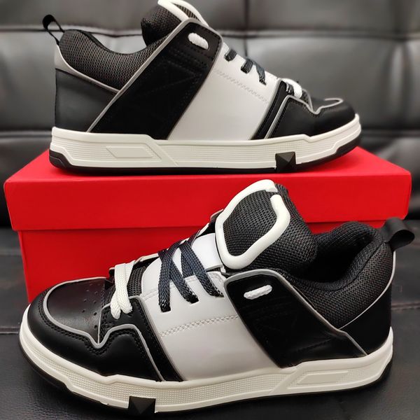 

luxury designer casual shoes trainers sneakers shoes low flat sorrento print white black leather trainers sneakers size 38-45