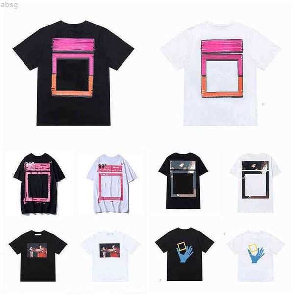 

summer mens womens designers t shirts loose tees offs fashion brands man s casual shirt luxurys clothing street white shorts sleeve, White;black