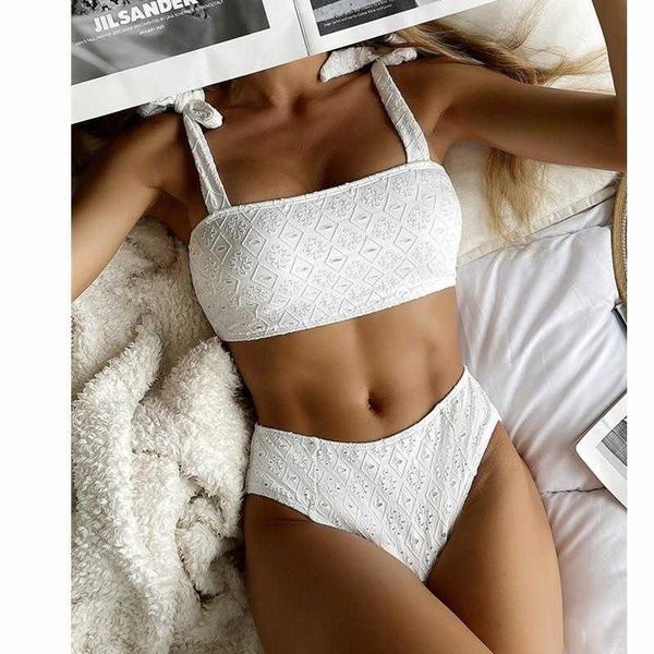 

bikini i swimsuit womens split triangle solid color beach, White;black