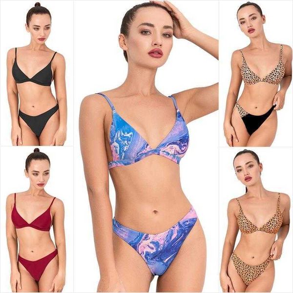 

bikini female strap triangle polyester split swimwear, White;black