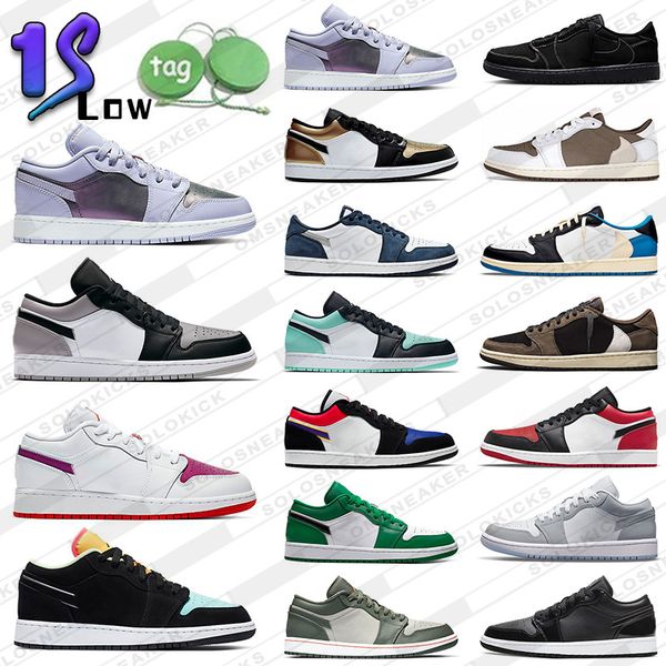 

2023 bred black green toe 1s low shoes men women air jumpmans 1 basketball shoe taxi vintage grey navy shadow mocha diamond ice