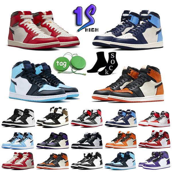 

excellent retro men women basketball shoes 1s court purple bred toe obsidian hyper bloodline mocha twist outdoor shadow sports sneake