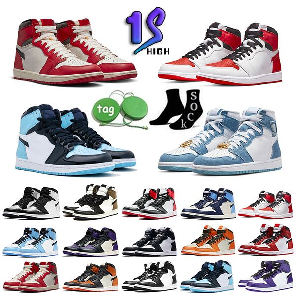 

men women 1 basketball shoes jorban 1s university blue patent bred stage haze og chicago dark mocha cool grey fog twist pine green rebellion