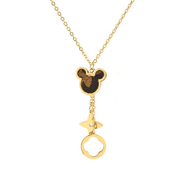 

classic 18k gold clover bracelet earrings necklace jewelry for women, Black