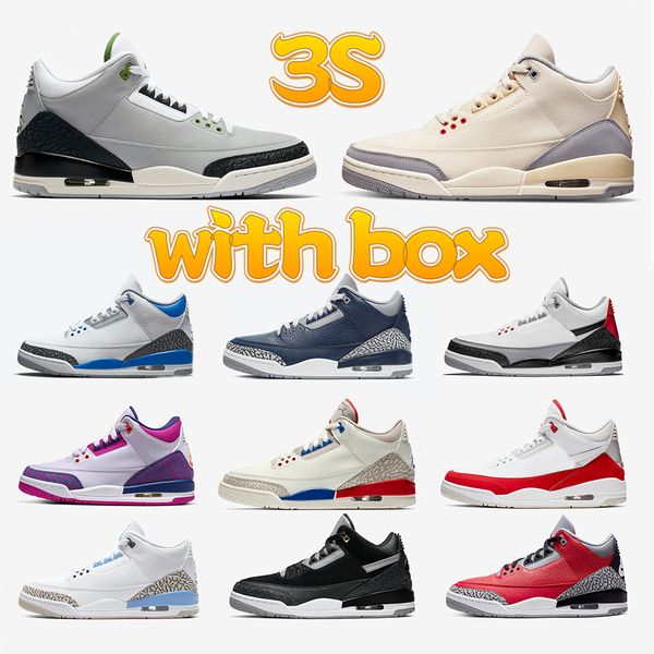 

men retro basketball shoes 3s sneakers men women jumpman fire red cardinal dark iris neapolitan muslin desert elephant black cement mens lad