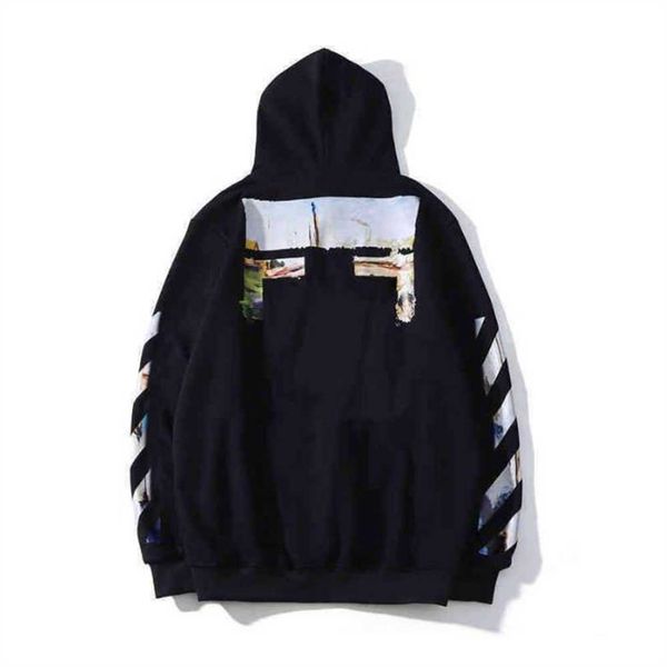 

fashion men's sweatshirts good fabric loose off men designer hoodies galery streetwear pullover lanv long sleeve sweaters women white, Black