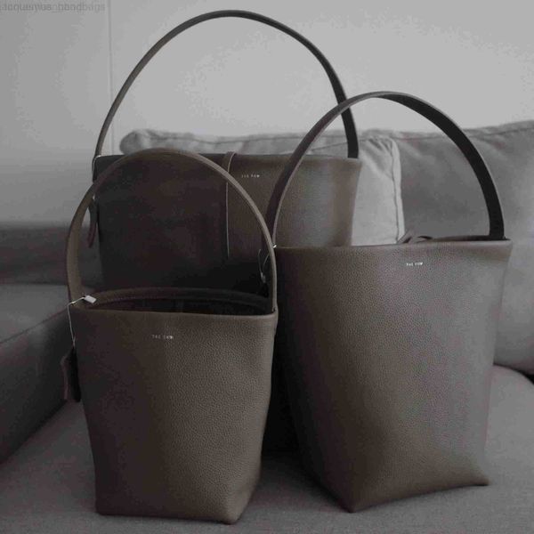 

the row designer bags leather bag large capacity shoulder cowhide hand mother lichee grain head layer bucketclassic tote bag
