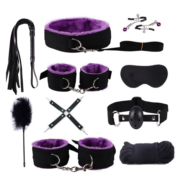 

set toys for women couples plush bondage gear handcuffs basm shop sexules toys for adults 18 exotic accessories, Black;white