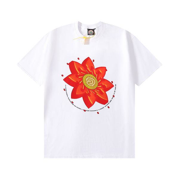 

men's plus tees vintage flower print white black cotton men's short sleeve summer t shirt round neck casual, Black;brown