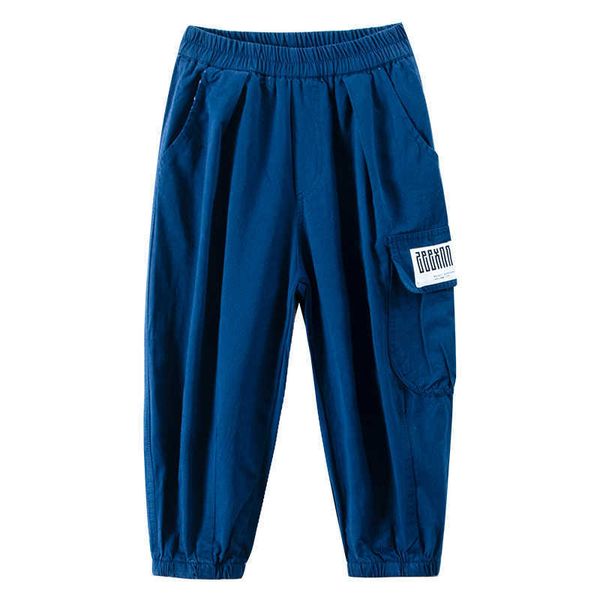 

jeans chao-brand cotton chil1en's casual pants autumn 1 new korean boys' sports pants thin medium and large chil1en's trouser, Blue
