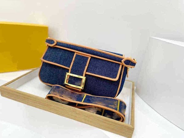 

fbag evening bag shoulder bags denim crossbody wallet fashion brand designer high-quality small change handbag adjustable strap two-color st