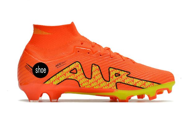 

zoom mercurial superfly ix elite fg men women kid football shoes orange soccer shoe