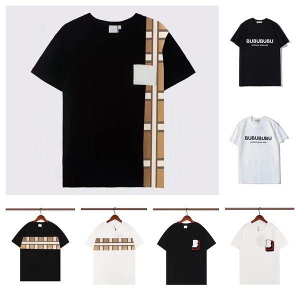 

shirt years bu t burberies women t shirts new burbreries summer short sleeve classic designer vest fashion mens senior alphabet comfortable, Black;brown