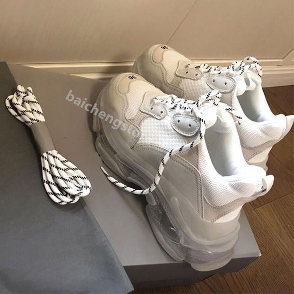 

triple s beige sneaker chunky shoes thick bottom dad shoe newst color casual shoe trainers box included selling outdoor sneakers b0, White;red