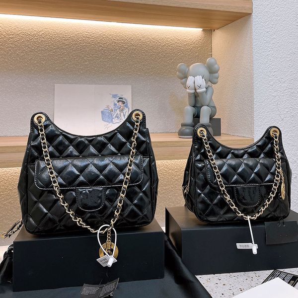 

early spring 2023 gold coin croissants vintage quilted leather channel bags women's fashion crossbody handbag classic chest bags design