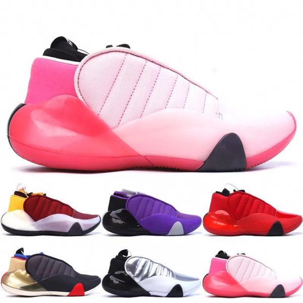 

2023 luxury designer men basketball shoes trainers harden vol 7 gca running shoes boots pink red training sneakers mens 7s sports sportswear, Black