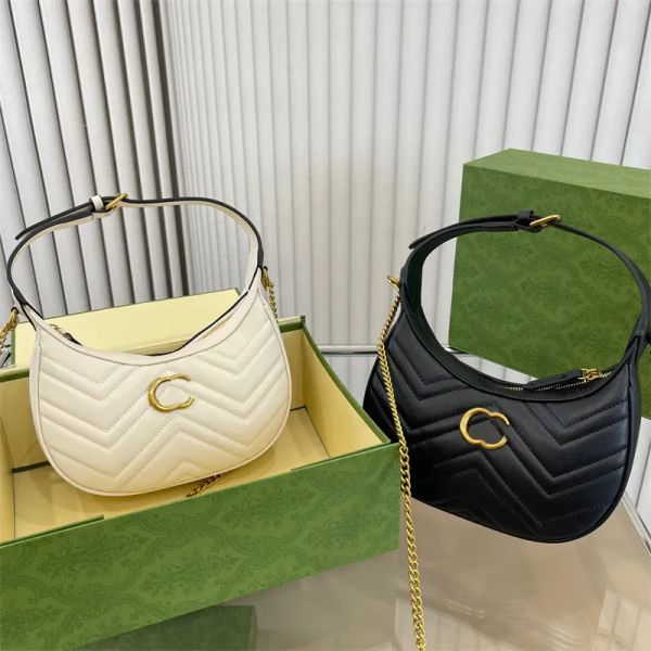 

croissant hobo chain bag designers shoulder bags aphrodite leather ladies totes luxurys womens crossbody bag underarm fashion handbags walle