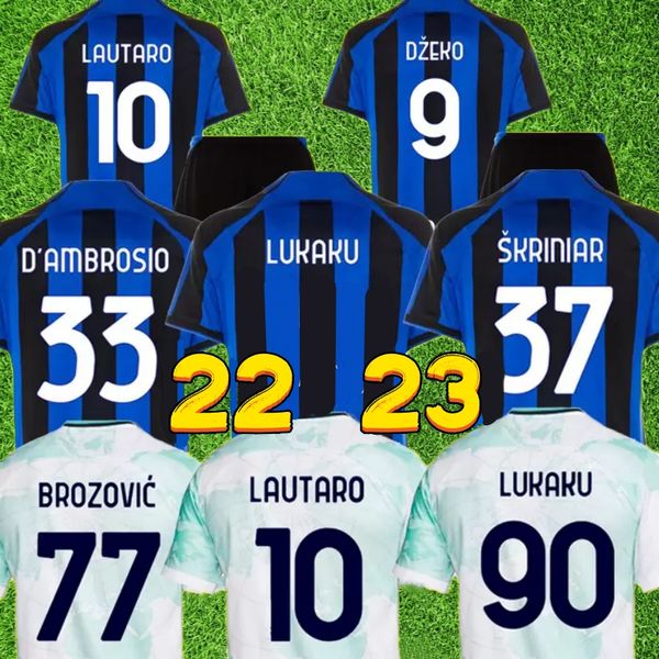 

lukaku soccer jerseys barella correa inters dzeko giroud ibrahimovic lautaro milans theo brahim 21 22 23 football shirt 2022 2023 uniforms m, Black;yellow