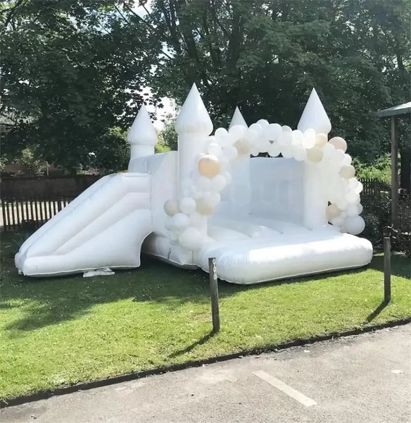 

commercial full pvc trampolines inflatable castle wedding bounce house with dry slide inflatable bouncy party center to your door