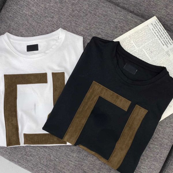 

women plus size t shirt designer shirts embroidered leather letters hoodie summer round neck short sleeve couple pullover cotton sweatshirt, White