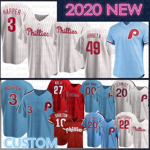 

philadelphia bryce custom harper baseball jersey mike schmidt andrew tug mcgraw mccutchen maikel franco steve carlton jim thome jean segura, Blue;black