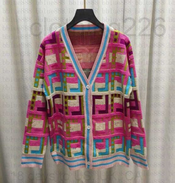 

designer 22 women's sweaters knitted v-neck single-breasted cardigan sweater color three-dimensional heavy industry 1209, White;black