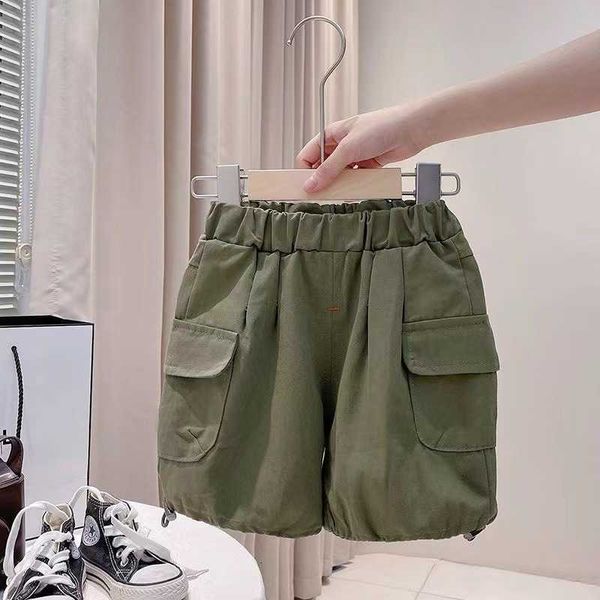 

clothing sets summer chil1en's suit with personalized printed cotton vest casual shorts cool and handsome two-piece set, White