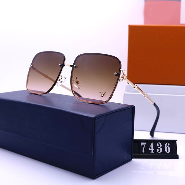 

mens designer sunglasses for women luxury sun glasses fashion large square drive goggle beach eyewear letter with box 7 colors, White;black