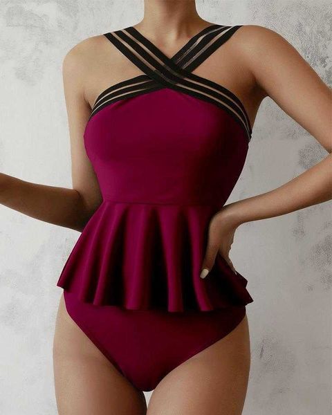 

swimsuit split beach bikini solid color off shoulder strap, White;black