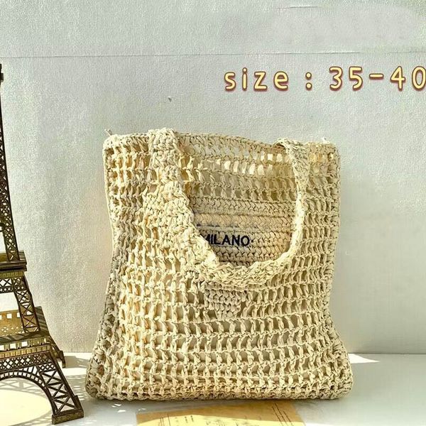 

designer the tote bag shopping beach bag women handbag hollow bag shoulder bag crossbody luxury fashion straw totes bags black large handbag