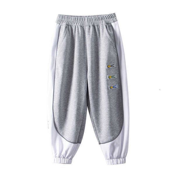

jeans reflective strip fashion brand boys' pants spring 2023 new korean chil1en's sports pants westernized middle and large chil1e, Blue
