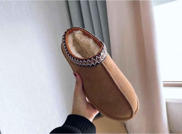 

australia classic snow boots designer ultra mini tasman slipper dealworld womens mini half warm boot winter fur plush satin tazzs ankle boot, Black