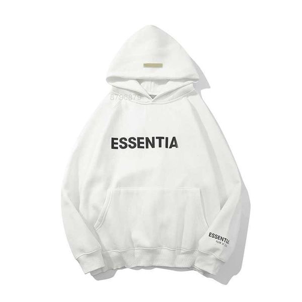 

men's hoodies sweatshirts ess designer men hoody essentials pullover loose long sleeve hooded jumper mens highqual75o6, Black
