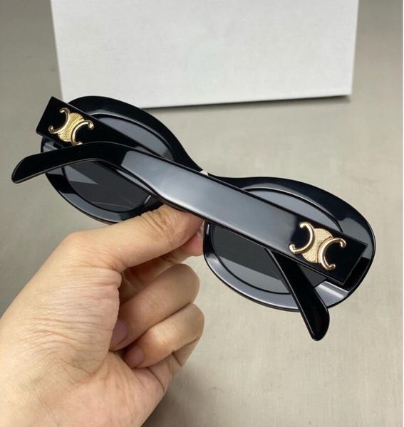 

622s s 2023 retro cat's eye sunglasses for women ce's arc de triomphe oval french, White;black