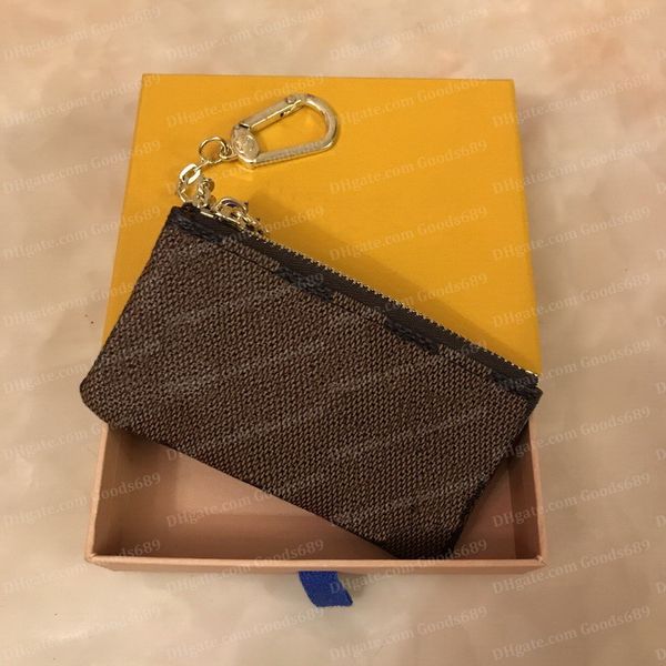 

designer bag key pouch pochette cles key chain coin purse womens luxury mens brown old flower ring credit card holder mini wallet bag origin, Red;black