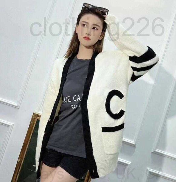

designer 2022 new women's sweaters spring autumn loose casual knitted cardigan sweater women sweaters, White;black