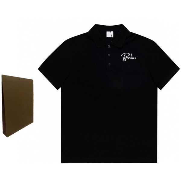 

plus tees men's polos round t-shirt plus size neck embroidered and printed polar style summer wear with street pure cotton n1s, Black;brown