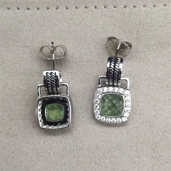 

retail wholesale trendy women dy earring designer earrings designers luxury elegant inlaid green and small cystal zircon dangler high jewelr, Golden
