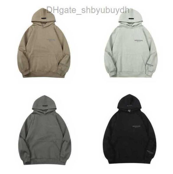 

men's hoodies sweatshirts ess essentials luxury jackets men women chest letter pullover hooded hip hop loose sweatshirt sweater casiqo, Black