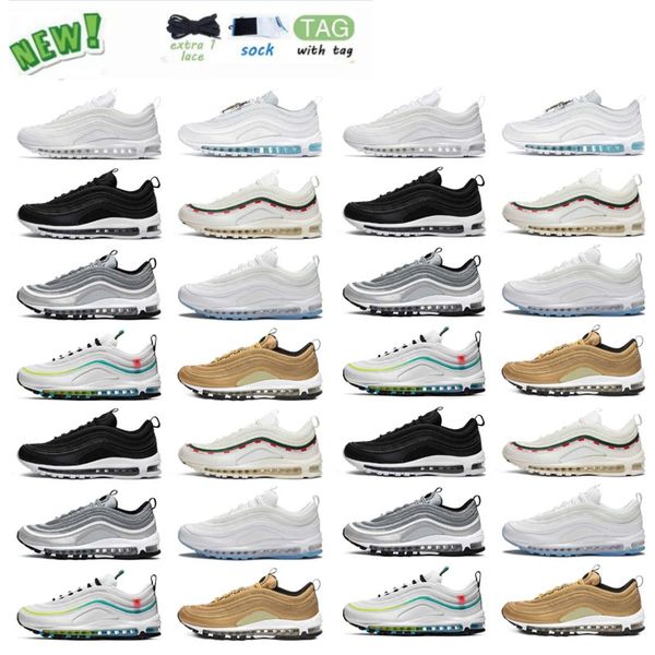

wholesale 97s mens running shoes vapores triple white black golf nrg lucky and good mschf x inri jesus celestial men women trainer sneakers