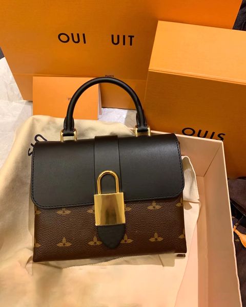 

luxurys designers bags locky bb m44322 leather fashion clutch shoulder bag pochette classic vintage women's men quality famous handbags