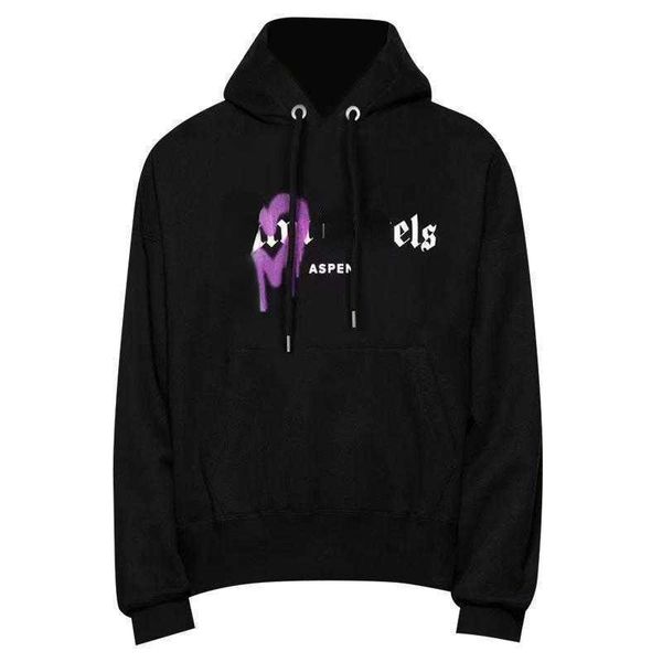

american sweatshirt designer hoodie fashion letter print hooded sweater men women loose pullover coat couple long sleeve top, Black