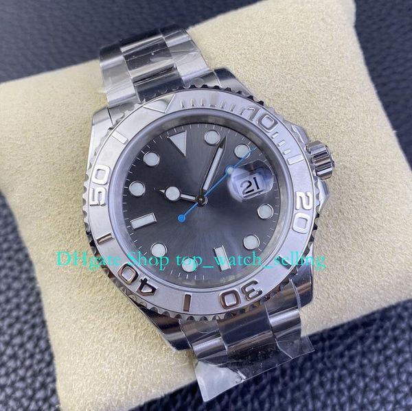 

automatic watch 904l steel for mens 40mm platinum bezel rhodium dial mens mechanical clean cal.3235 movement wristwatches men's sapphir, Slivery;black