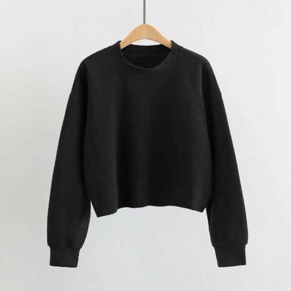 

ns sweatshirts women's yoga ausal loose fit long sleeve sweater ladies cotton workout clothing 1og1bog1b, Black